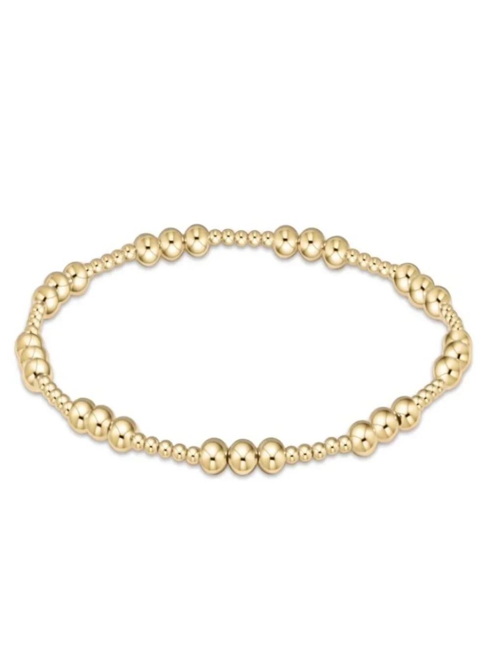 New NWT Enewton Joy Pattern 4mm 14kt Gold-Filled Beaded Bracelet with Bag